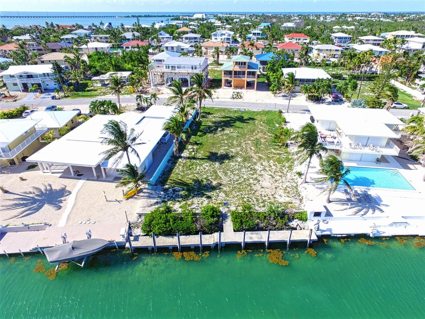 Located between upscale homes