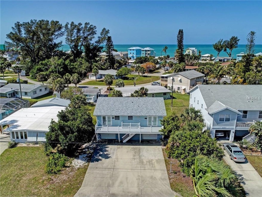 Aerial view of the front of the Triplex.