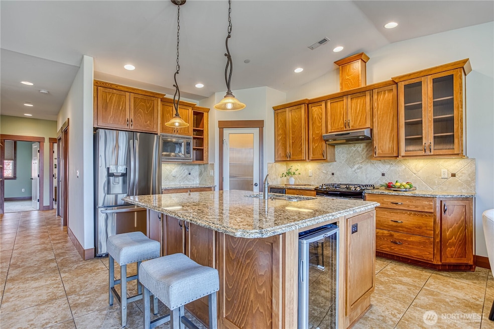 Kitchen with wine fridge