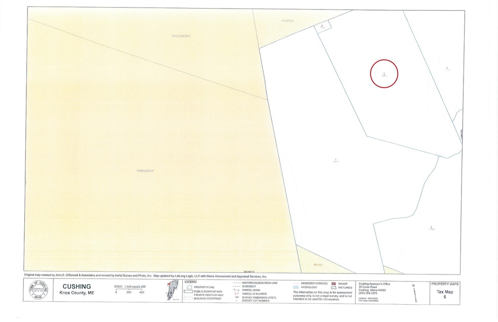 Map 6 Lot 3, Cushing