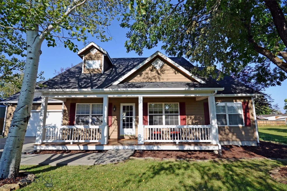 Great covered porch facing east.