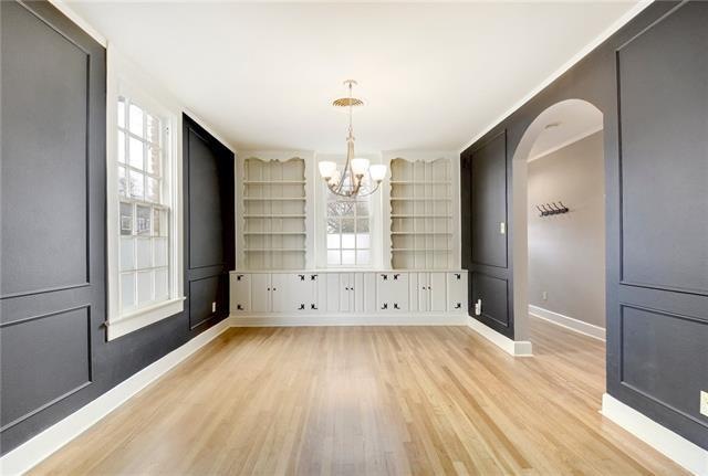 The built-ins in the formal dining area are from t