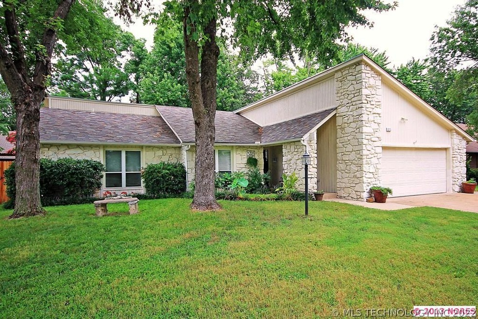 Nice lot with mature trees  and home has new roof,