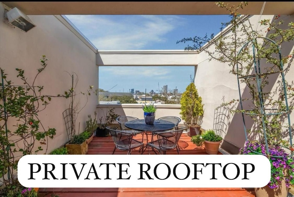 Private Rooftop with city views. Three story with