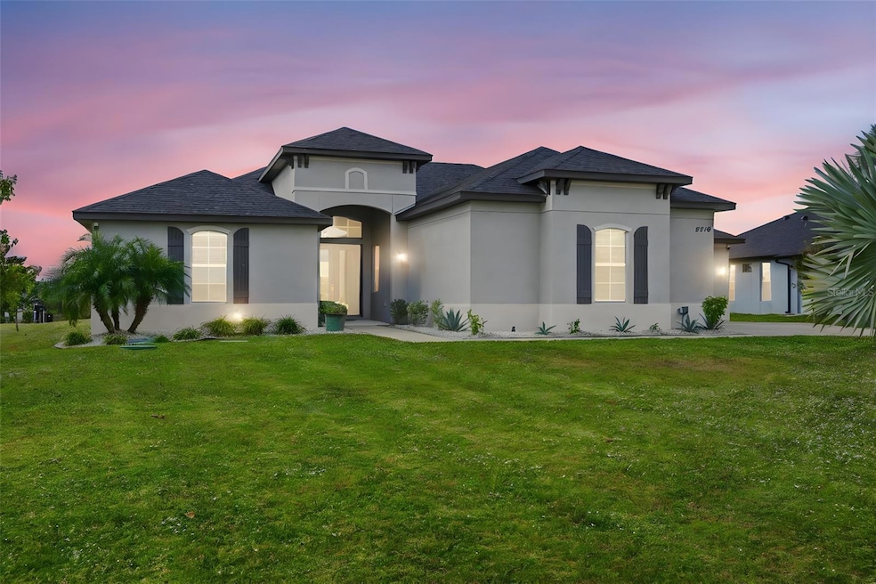 Front of the home with twilight