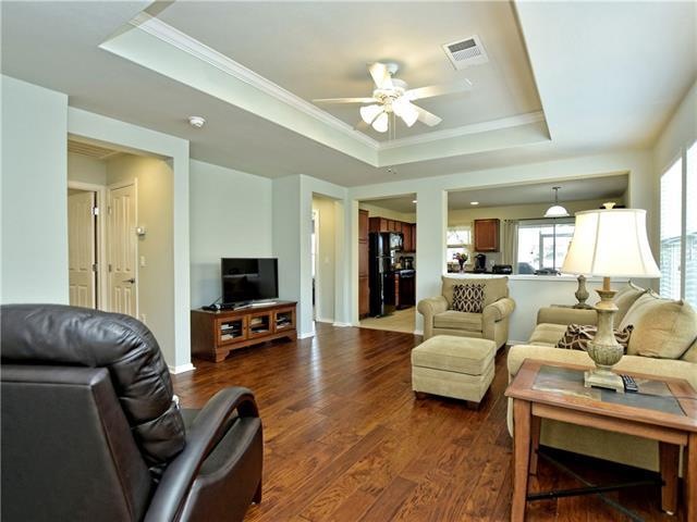 Welcoming living room features include engineered 