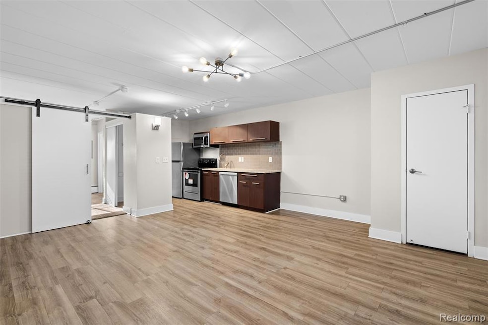 Living room and kitchen