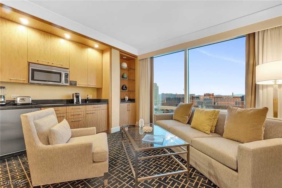 Living room featuring recessed lighting