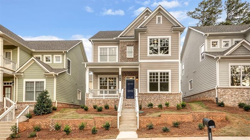 Brick front with covered front porch.
