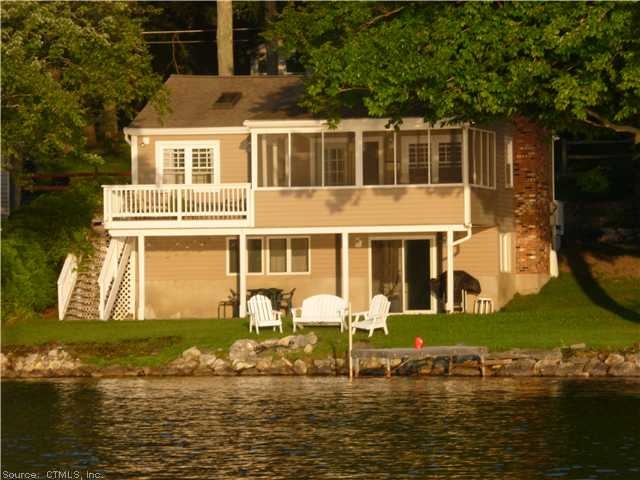 Exterior Back. Beautiful lake front home on Amston