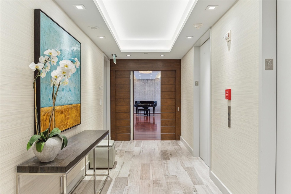 Gorgeous shared formal entry way with neighbor.