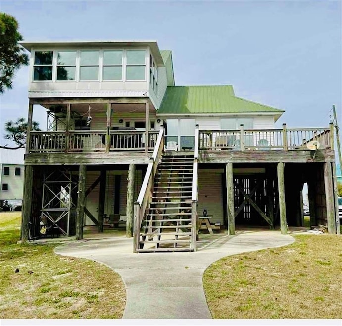 View of building exterior with stairs