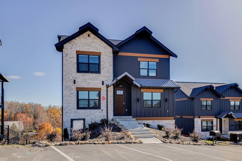 Exterior of similar cabin in community.  Developer reserves the right to alter finishes