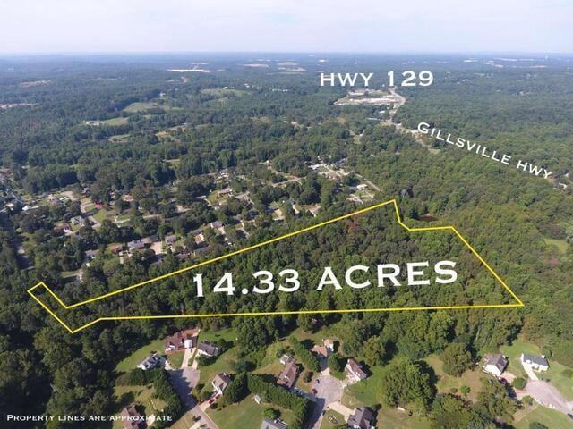 Aerial view of property and surrounding area featu