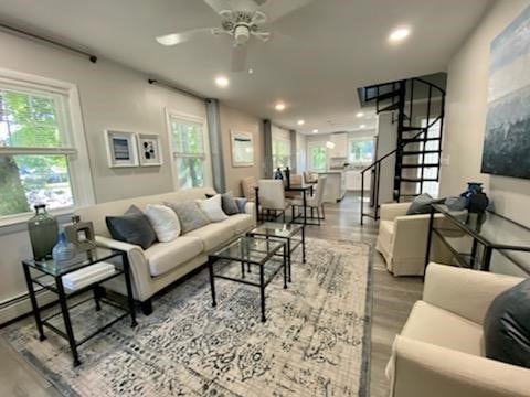 Open Concept Living Room, Dining Area, Eat-In-Kitchen.  Back Door to Back Deck off Kitchen.