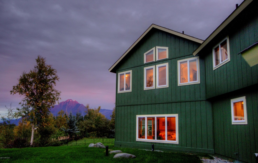 Back yard at twilight