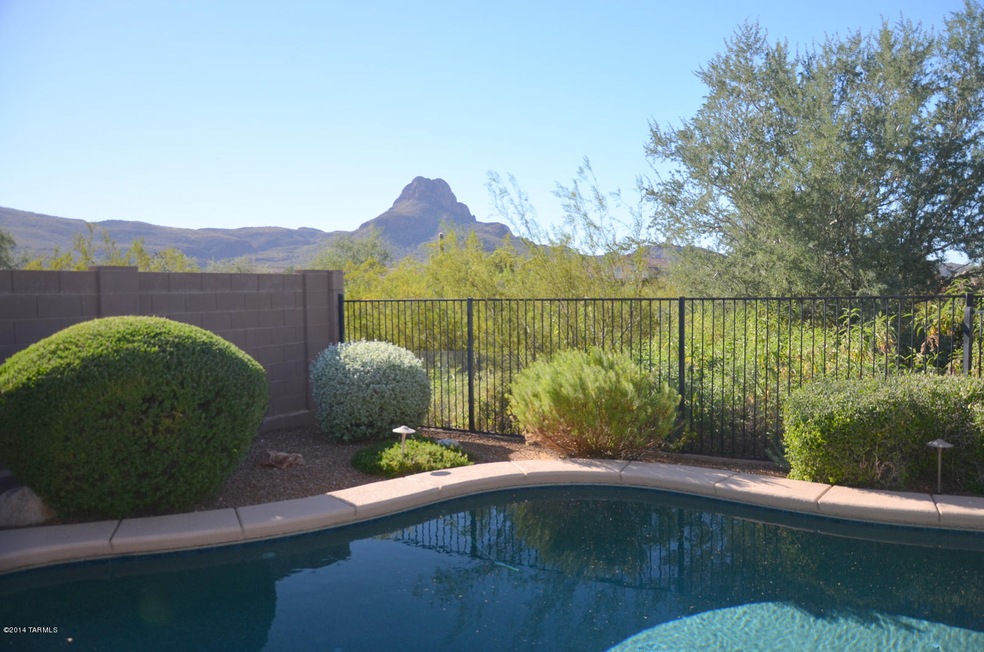 views of Sobrero Peak from pool/yard