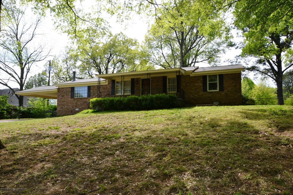 One level brick home
