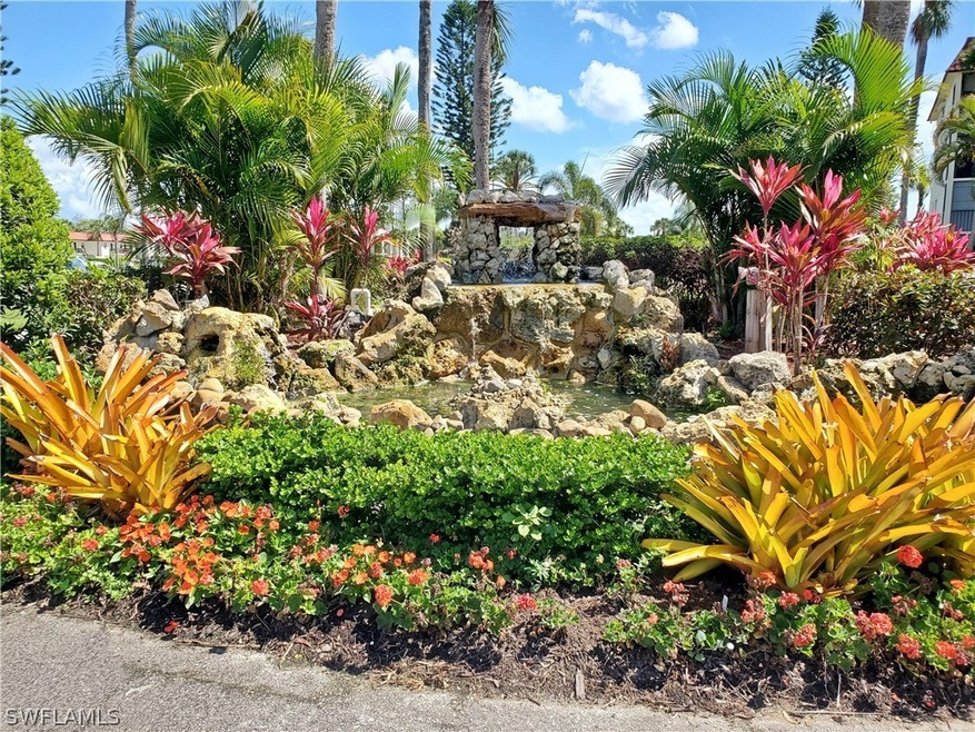 Beautiful Community Entrance With Waterfall