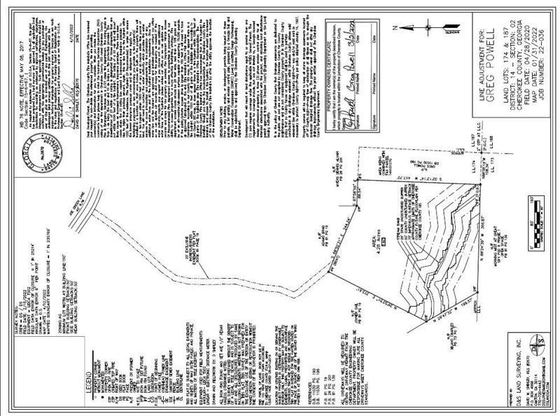 Paved easement to access 4.28 +/- acres off Joe Gr