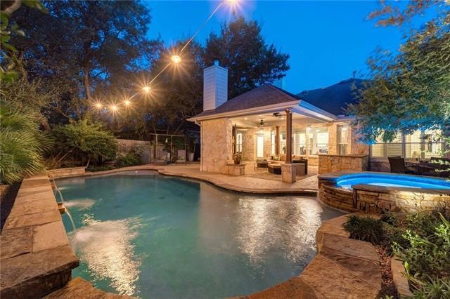 The backyard oasis creates the perfect spot to rel