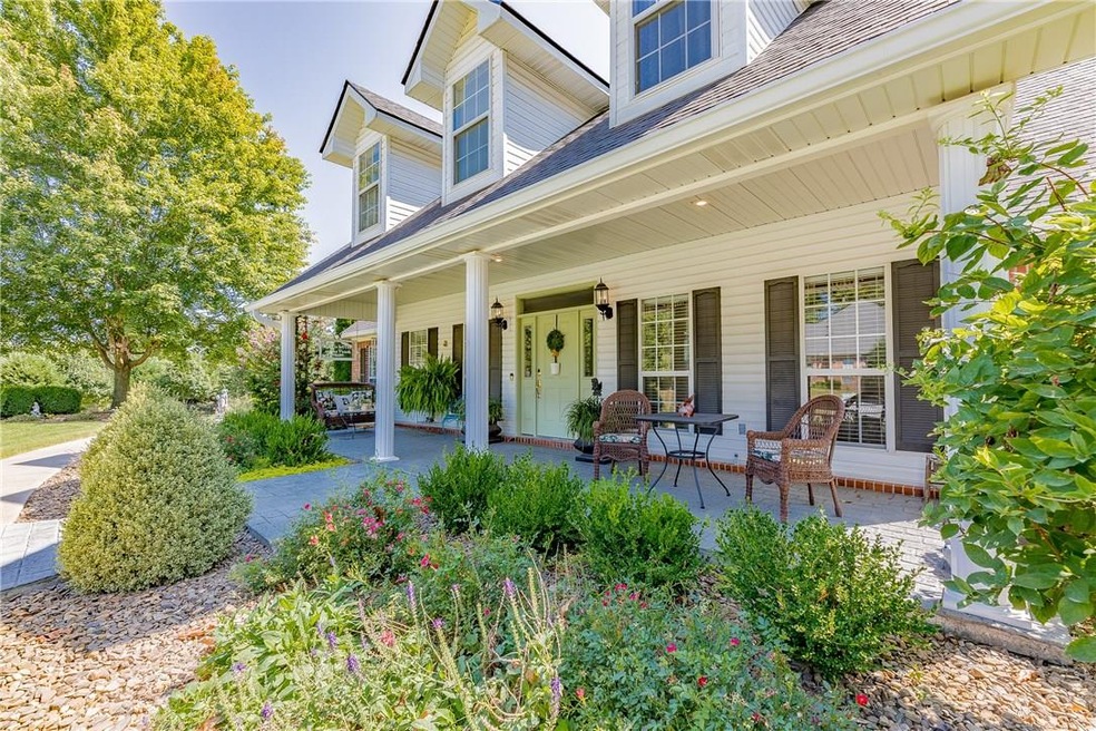 Inviting front porch for a neighborly, socially distant chat!