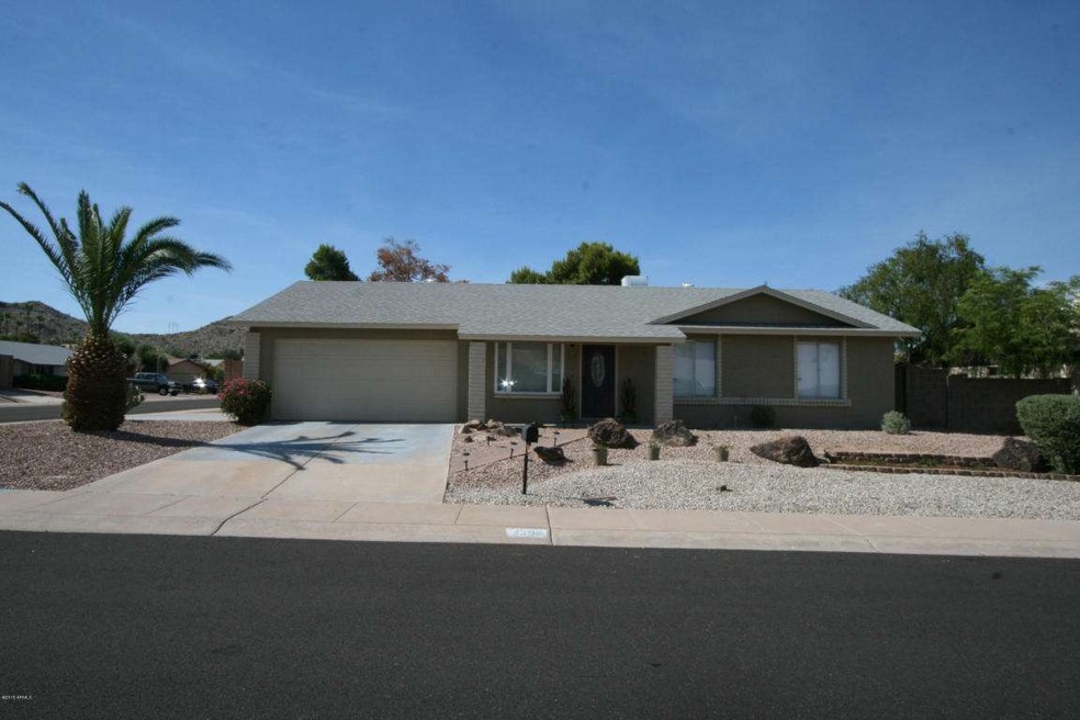 Straight view of front of home