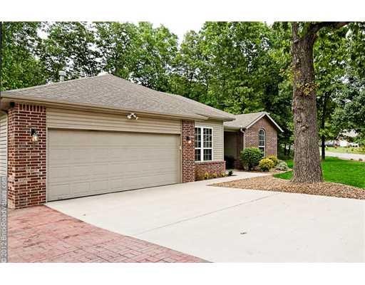 Exterior Front. 2 car garage but 3 car driveway. 3rd car is stamped concrete that looks like bricks!