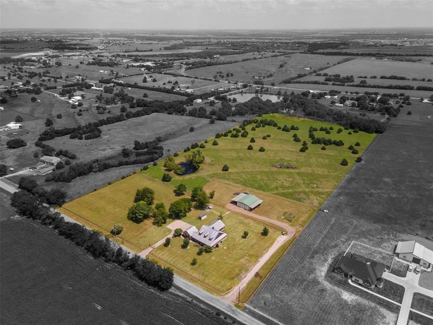 1246 Jones Road on 15 acres, aerial view.