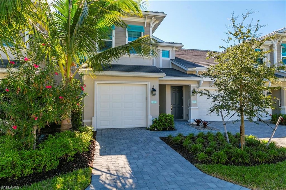View of front of home featuring a garage