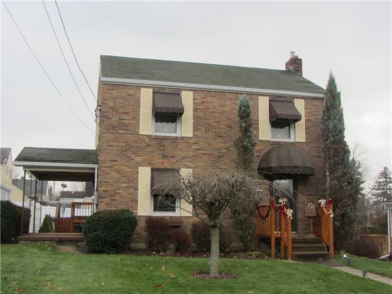 Exterior Front. Two story all brick colonial home 