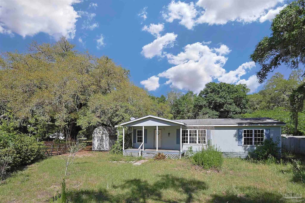 There are two amazing oak trees on this property.