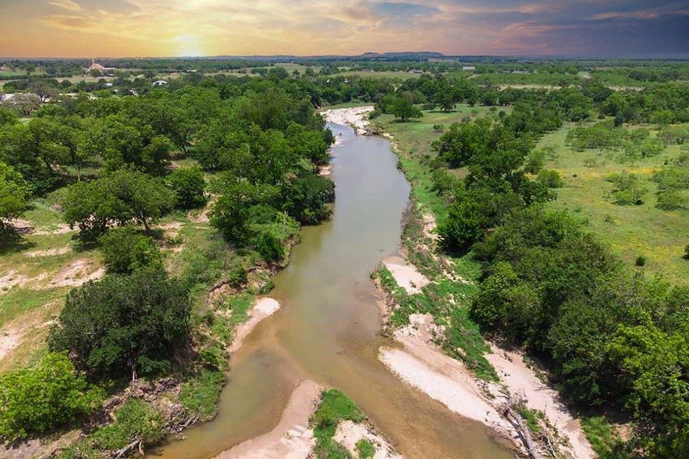 Aerial view at dusk of a water view