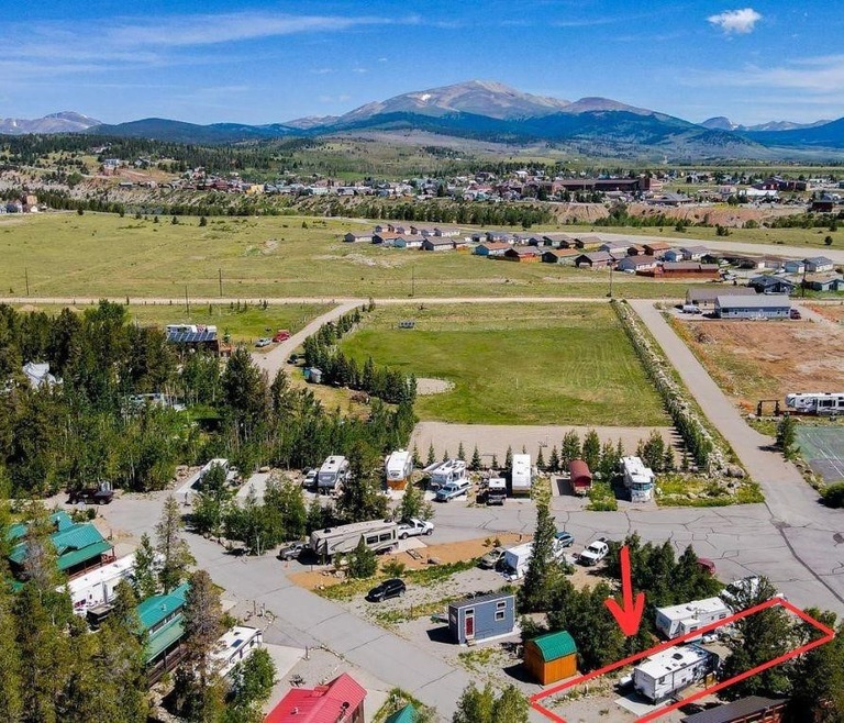 Lot is where arrow is