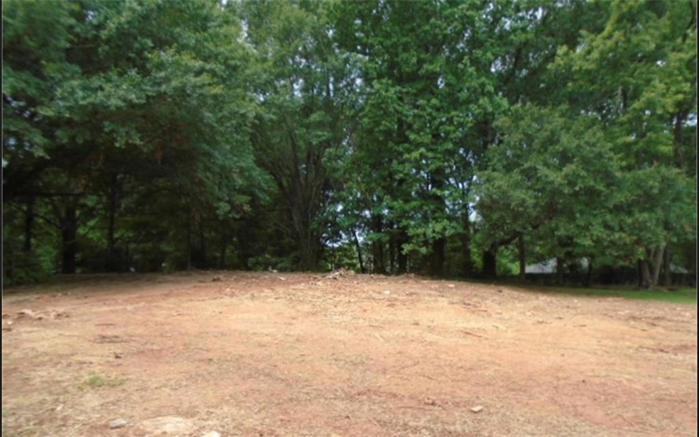 View of yard post demo in summer season.