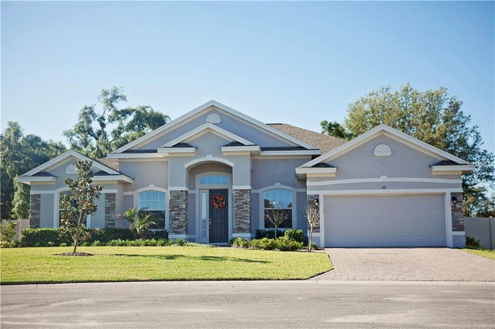 Close up view of the front of the house.