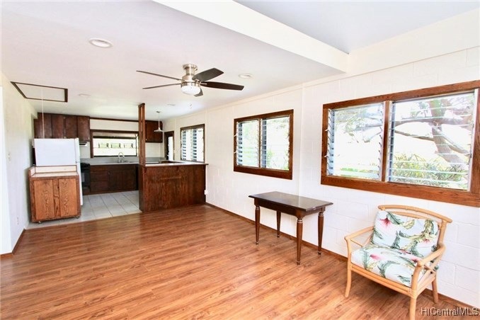 Open concept living room as seen from front door