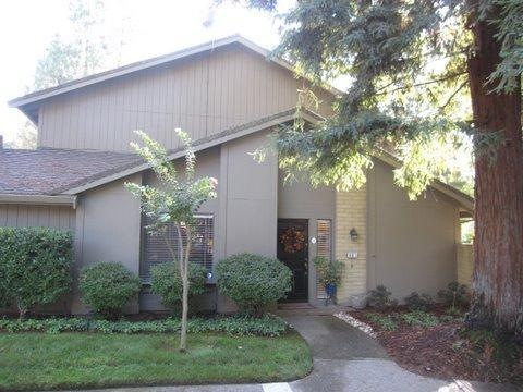 Front view of home- notice the lush landscaping. East Ranch is in a PUD and all the homes are free standing.  Your guests can park on the street for easy access into the home.