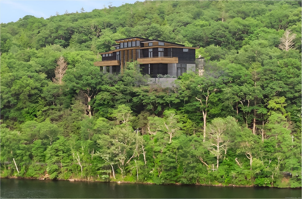 Architectural rendering of a Frank Lloyd Wright-in