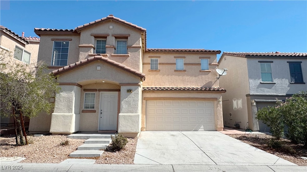 View of front of property featuring stucco siding,