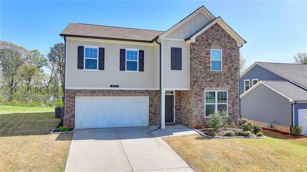 Craftsman-style home with board and batten siding,