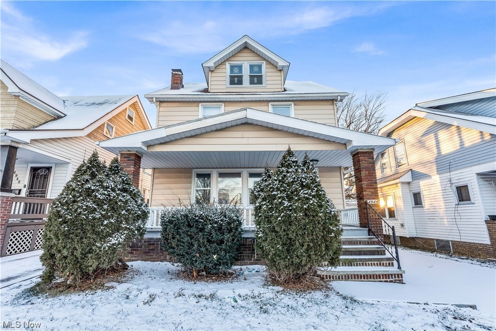 View of front of property featuring covered porch
