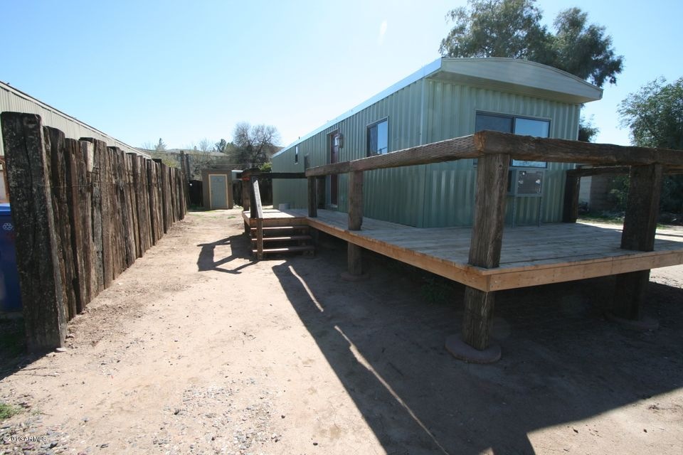 Front of home and side deck