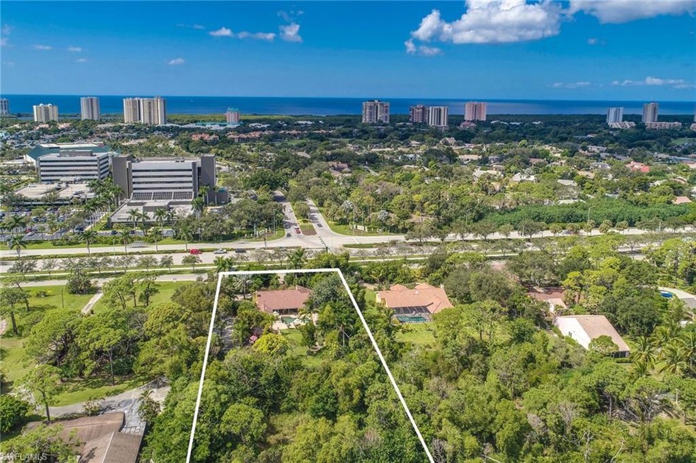 6540 Trail Blvd aerial looking West over Gulf of M