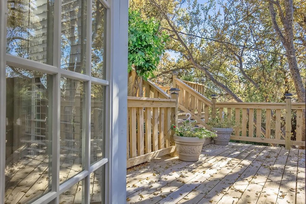 French doors from master bedroom to deck.