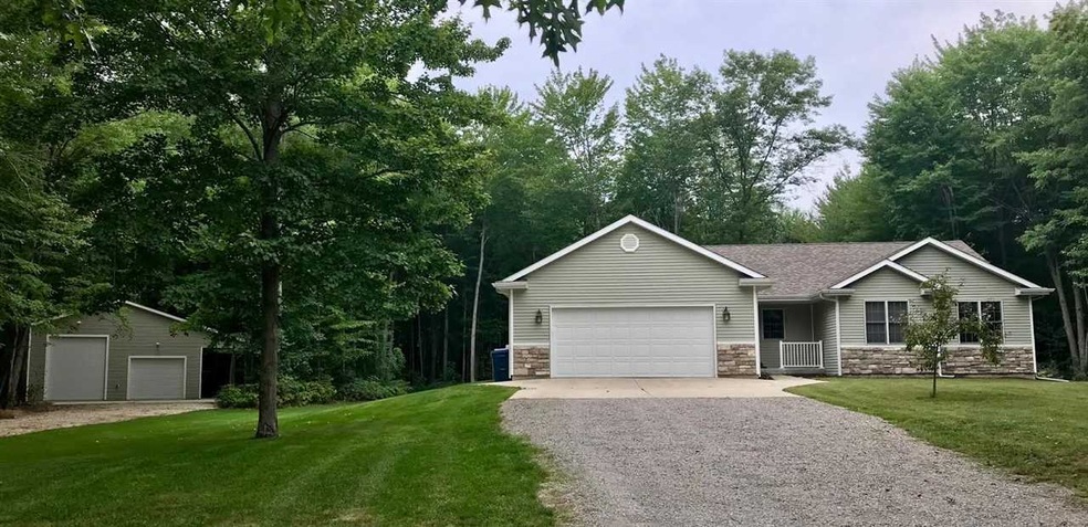 Beautifully wooded 5 acre lot.