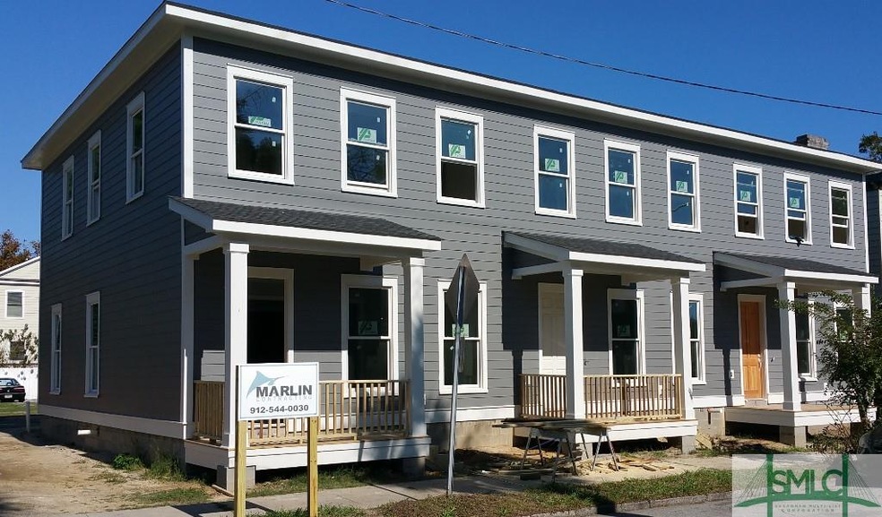 Front View of Triplex, 410 E. 32nd St. Savannah, G