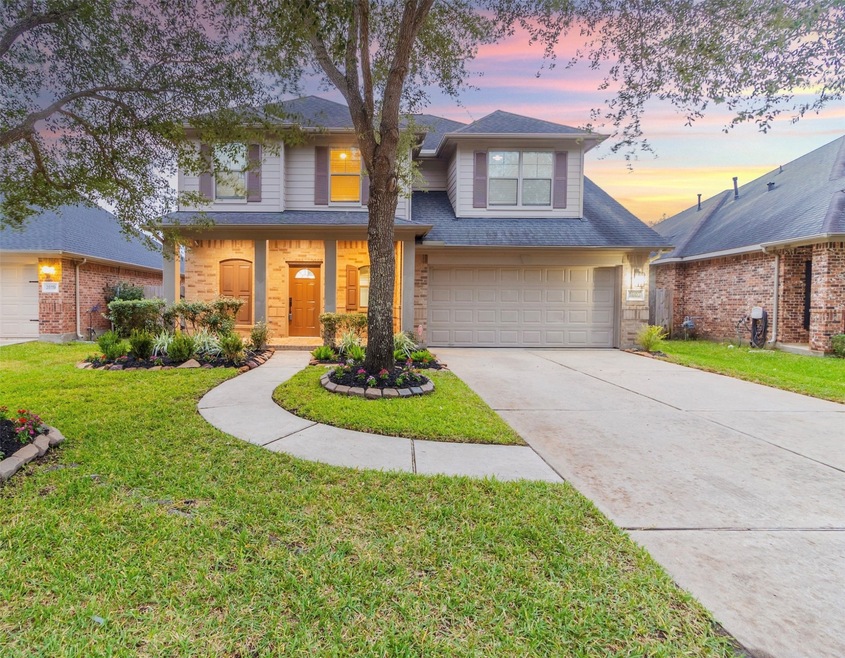 Welcome home to 28123 Everett Knolls Drive located in the community of Firethorne and zoned to Katy ISD. This stunning home has lovely curb appeal, a well-manicured lawn, beautiful landscaping, stone/brick elevation, light stained front door with glass detailing, covered front porch, traditional style, dark stained shutters, beautiful outdoor lanterns, and a double wide driveway!