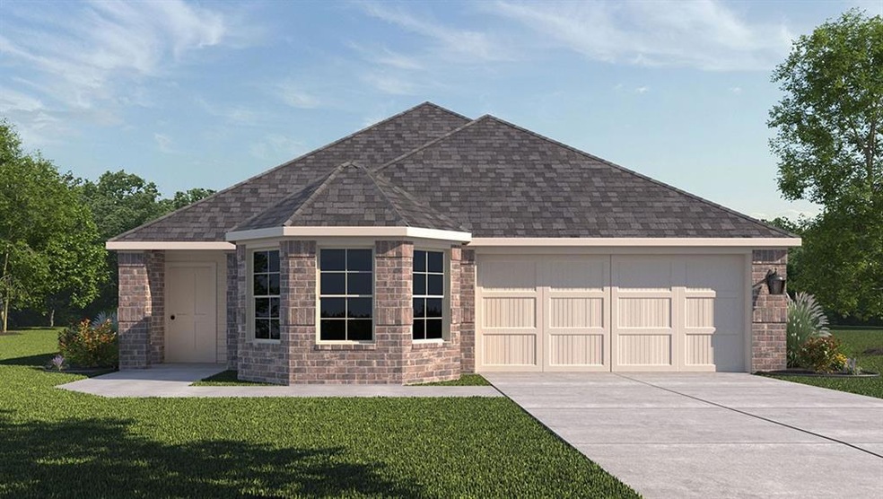 D.R. Horton's The Cardinal Floorplan Elevation C. All photos shown here may not depict the specified home & features included are for illustration purposes only.