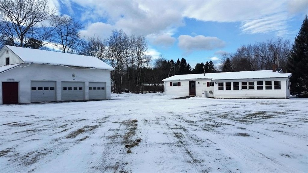 Back exterior and garage